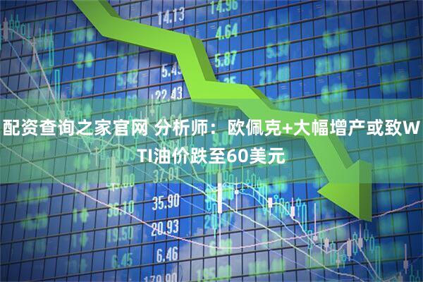 配资查询之家官网 分析师：欧佩克+大幅增产或致WTI油价跌至60美元